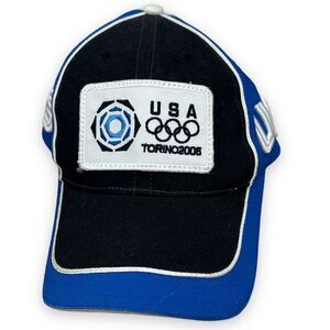 Team USA Hat Adult  One Size Blue Black Cap‎ Roots Winter Olympics Torino 2006